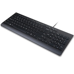 Lenovo Essential Keyboard - Cable Connectivity - USB Interface - Spanish - QWERTY Layout - Black - Membrane Keyswitch - Wi