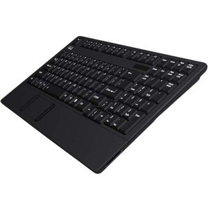 Adesso SlimTouch AKB-410UB Keyboard - Compact - Cable Connectivity - USB Interface - TouchPad - English (US) - Black - Mem