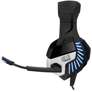 Adesso Xtream G4 Wired Over-the-head Stereo Gaming Headset - Black/Grey - Binaural - Circumaural - 20 Ohm - 20 Hz to 20 kH