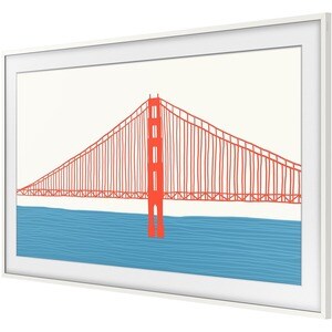 Samsung (2021) 55" The Frame Customizable Bezel - Modern White - 48.86" x 28.12" Frame Size - Rectangle - Landscape - Magn