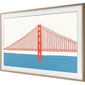 Samsung (2021) 65" The Frame Customizable Bezel - Modern Teak - 57.48" x 32.97" Frame Size - Rectangle - Landscape - Magne