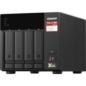 QNAP TS-473A-8G 4 x Total Bays NAS Storage System - 5 GB Flash Memory Capacity - AMD Ryzen V1500B Quad-core (4 Core) 2.20 