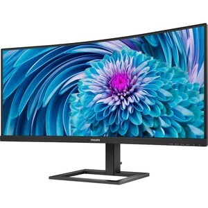 Philips 346E2CUAE 34" Class WQHD Ecrã curvo Monitor LCD - 21:9 - preto texturizado - 86,4 cm (34") Viewable - Alinhamento 