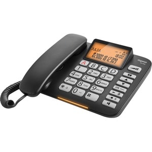 Gigaset DL580 Standard Phone - Black - Speakerphone - Hearing Aid Compatible