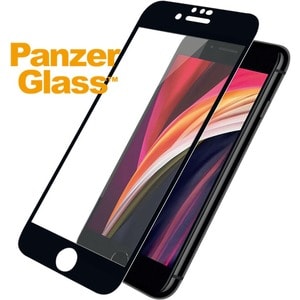 PanzerGlass Original Glass Screen Protector - Black, Crystal Clear - For LCD iPhone 6, iPhone 6s, iPhone 7, iPhone 8 - Sho