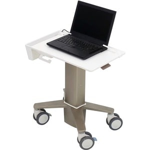 Ergotron CareFit Carrinho para produtos médicos - 5,44 kg Capacidade - 4 Casters - 101,60 mm Tamanho do rodízio - Plástico