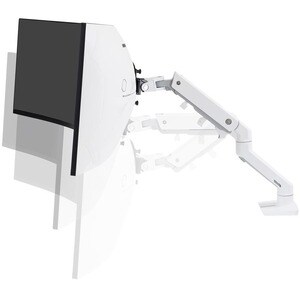 Ergotron Mounting Arm for Monitor, Curved Screen Display, LCD Display - White - Height Adjustable - 124.5 cm (49") Screen 