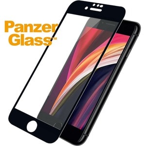 PanzerGlass Original Glass Screen Protector - Black, Crystal Clear - For LCD iPhone 6, iPhone 6s, iPhone 7, iPhone 8, iPho