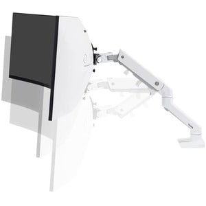 Ergotron Mounting Arm for Monitor, Curved Screen Display, LCD Display - White - Height Adjustable - 124.5 cm (49") Screen 