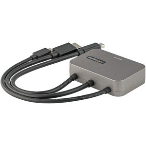 StarTech.com 3-in-1 Multiport to HDMI Adapter, 4K 60Hz USB-C, HDMI or Mini DP to HDMI Video Converter, Conference Room Dig