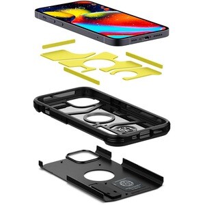 Spigen Tough Armor Case for Apple iPhone 13 mini Smartphone - Black - OEM - Impact Resistant, Shock Absorbing - Foam, Poly