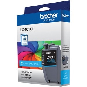 Brother LC401XLCS Original High Yield Inkjet Ink Cartridge - Single Pack - Cyan - 1 Pack - 500 Pages