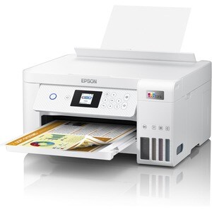 Epson ET-2856 Wireless EcoTank Inkjet Multifunction Printer - Colour - White - Copier/Printer/Scanner - 33 ppm Mono/15 ppm