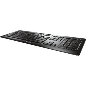 CHERRY STREAM Keyboard - Wireless Connectivity - USB Type A Interface - English (UK) - Black - SX Keyswitch - 10 m - 2.40 