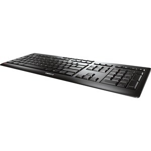 CHERRY STREAM Tastatur - Kabellos Konnektivität - USB Typ-A Schnittstelle - Deutsch - Schwarz - SX Keyswitch - 10 m - 2,40