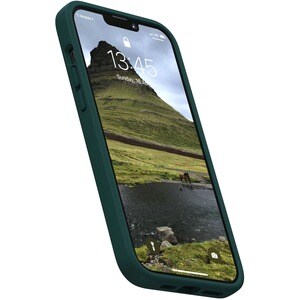 Funda Njord - para Apple iPhone 13 Pro Max Smartphone - Verde - Liso - Resistente a Caídas - Cuero de salmón, Microfibra