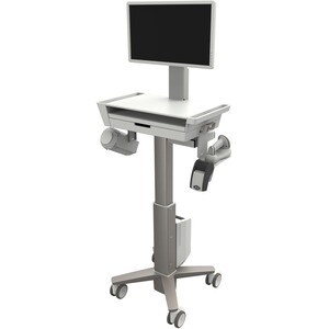Carrello medico Ergotron CareFit - 1 Cassetto - 9,07 kg Capacità - 3 Casters - 101,60 mm Dimensione rotelle - Alluminio, C