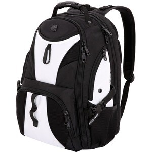 SwissGear ScanSmart 1900204418 Carrying Case (Backpack) for 17" Notebook - Black/White - 1200D Polyester Body - Checkpoint