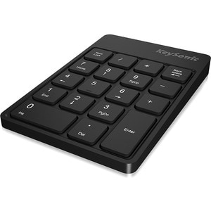 KeySonic KSK N100RF Keypad - Wireless Connectivity - Black - Membrane Keyswitch - RF - 18 Key(s) - Computer, Notebook - PC