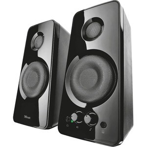 Trust Tytan 2.0 Speaker System - 18 W RMS - Black - Bookshelf, Tabletop - USB