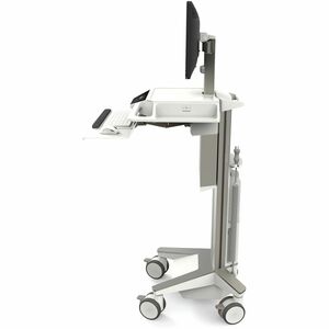 Ergotron CareFit Medical Trolley - TAA Compliant - 1 Drawer - 17.01 kg Capacity - 4 Casters - 127 mm Caster Size - White, 