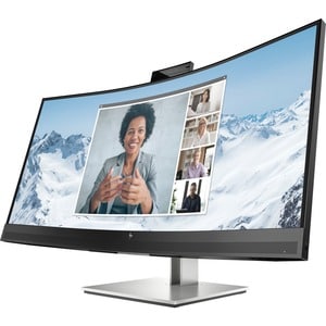 HP E34m G4 34" Class Webcam WQHD Curved Screen LCD Monitor - 21:9 - Black - 34" Viewable - Vertical Alignment (VA) - LED B