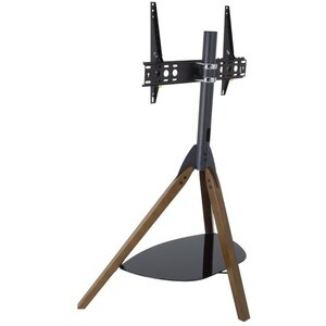 AVF FSL1000HOXDWB-A: Hoxton Tripod TV Stand in Dark Wood / Black - Up to 65" Screen Support - 88.18 lb Load Capacity - 1 x