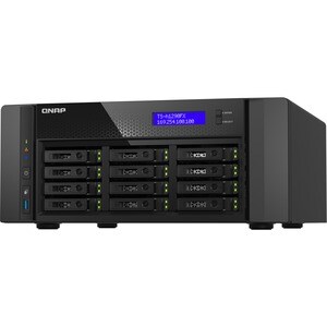 QNAP TS-h1290FX-7302P-128G 12 x Total de compartimentos Sistema de armazenamento SAN/NAS - 5 GB Flash Memory Capacity - AM