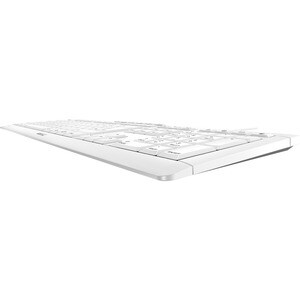 CHERRY STREAM Keyboard - Cable Connectivity - USB Interface - German - White Grey - Rubber Dome Keyswitch - 105 Key(s) - M