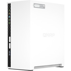 QNAP TS-233 2 x Gesamtzahl Einschübe SAN/NAS-Speichersystem - 4 GB Größe Flash-Speicher - ARM Cortex A15 2 GHz - 2 GB RAM 
