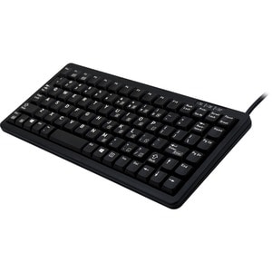 CHERRY Ultraslim G84-4100 Keyboard - Cable Connectivity - PS/2, USB 2.0 Interface - Black - Mechanical Keyswitch