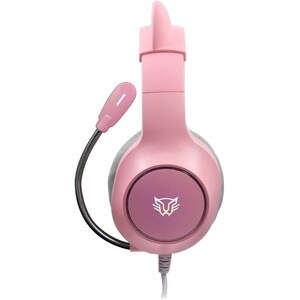 Audifono Gamer Sonorous HS750 Over-Ear 3.5 mm + Dual Estereo 2.0 Rgb Almoadillas Intercambiables Tela y Piel Orejas de Gat