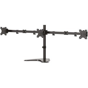Neomounts Desk Mount for Monitor - Black - Height Adjustable - 3 Display(s) Supported - 33 cm to 68.6 cm (27") Screen Supp