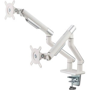 Amer Mounts HYDRA2A Desk Mount for Display Screen, Curved Screen Display, Monitor - Space Gray, Textured White - 2 Display