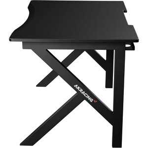 AKRACING Summit Gaming Desk - Black Carbon Fiber Texture Rectangle Top - Black Base