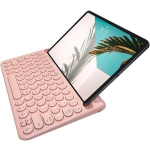 Macally Rechargeable iPad Bluetooth Compact Keyboard Quick Switch 3 Devices - Wireless Connectivity - Bluetooth - 30 ft - 