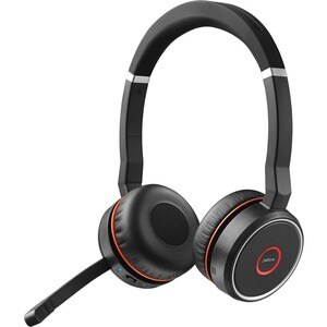 Jabra Evolve 75 Wireless On-ear Stereo Headset - Black - Binaural - Ear-cup - 3000 cm - Bluetooth - 150 Hz to 6.80 kHz - N