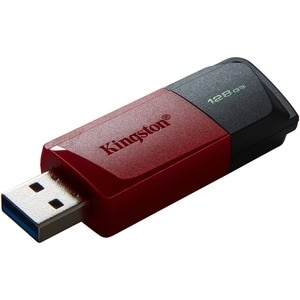 Kingston DataTraveler Exodia M USB Flash Drive - 128 GB - USB 3.2 (Gen 1) - Red, Black - 5 Year Warranty - 1 Pack