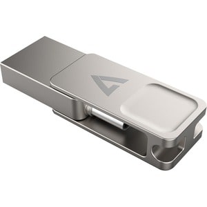 64GB TYPE-C+USB 3.2 GEN1 SILVER USB A FLASH DRIVE + TYPE-C