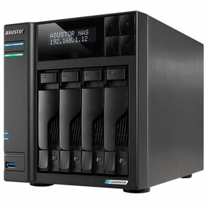 Asustor Lockerstor 4 Gen2 - AS6704T | 4-Bay NAS, Quad-Core 2.0GHz Processor, 4 M.2 NVMe Slots (PCIe 3.0), Dual 2.5GbE, Exp