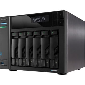 ASUSTOR Lockerstor 6 AS6706T SAN/NAS Storage System - Intel Celeron N5105 Quad-core (4 Core) 2 GHz - 6 x HDD Supported - 0