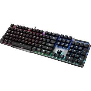 MSI VIGOR GK50 ELITE Gaming Keyboard - Cable Connectivity - USB 2.0 Interface - RGB LED - Mechanical Keyswitch Volume Cont