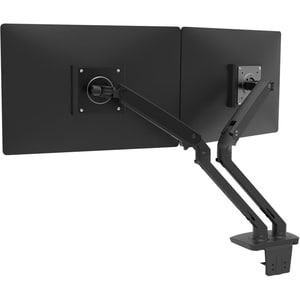 Ergotron Mounting Arm for LCD Monitor - Matte Black - Height Adjustable - 2 Display(s) Supported - 61 cm (24") Screen Supp