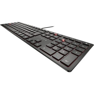 CHERRY KC 6000 SLIM Keyboard - Cable Connectivity - USB Interface - English (US) - Black - SX Keyswitch - Multimedia Hot K