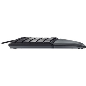 CHERRY ERGO KC 4500 Keyboard - Cable Connectivity - USB Interface - Belgian - Black - Computer - PC