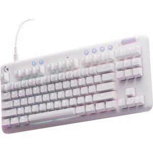 Logitech G Aurora G713 Gaming Keyboard - Cable Connectivity - USB Interface - RGB LED - Spanish - QWERTY Layout - White - 