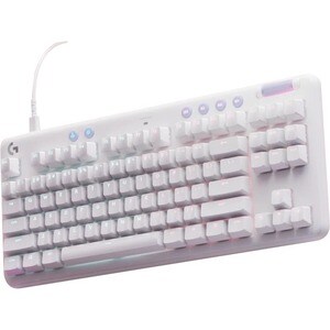 Logitech Aurora G713 Gaming Keyboard - Cable Connectivity - USB Interface - RGB LED - French - AZERTY Layout - White - Mec