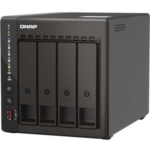 QNAP Turbo NAS TS-453E-8G 4 x Total de compartimentos Sistema de armazenamento SAN/NAS - 4 GB Flash Memory Capacity - Inte