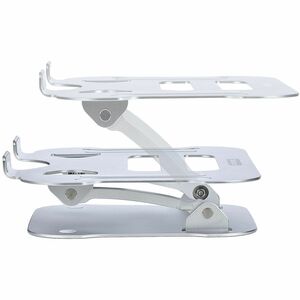 StarTech.com Laptop Stand for Desk, Ergonomic Laptop Stand Adjustable Height, Aluminum, Up to 22lb/10kg, Foldable Notebook