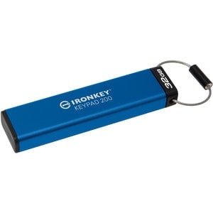 IronKey Keypad 200 IKKP200 32 GB USB 3.2 (Gen 1) Type A Flash Drive - XTS-AES - 145 MB/s Read Speed - 115 MB/s Write Speed